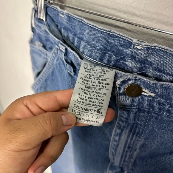 Carhartt Light Blue Denim Jeans 34 x 32 - Picture 3 of 3